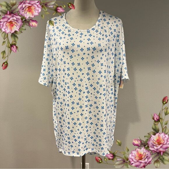 LuLaRoe Irma short sleeve floral print oversized top size extra small - Picture 1 of 10